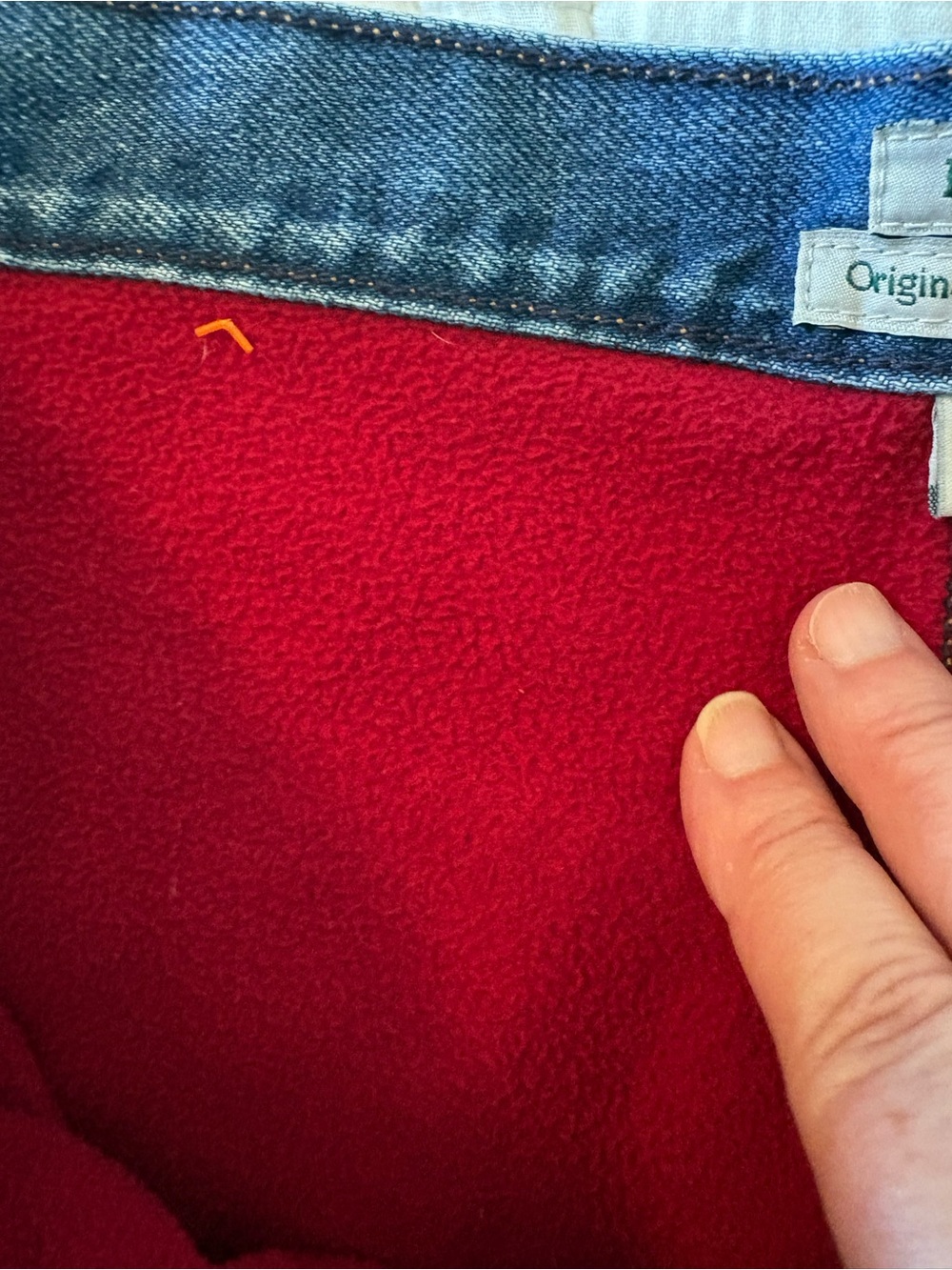 L. L. Bean High-Rise Original Fit Relaxed Leg Fleece-Lined Jeans. Size 16. - Picture 10 of 11